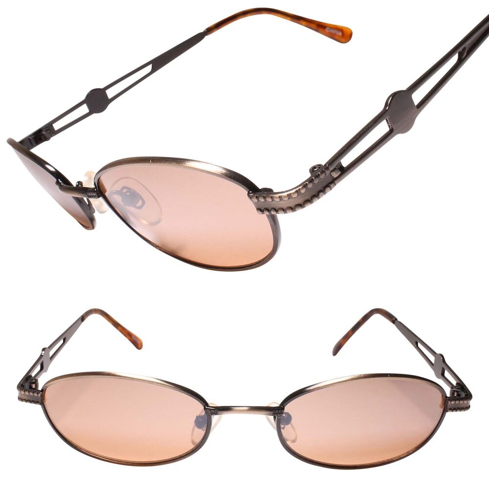 90s Y2K Classic Look with Genuine Vintage Rectangle Brown Stylish Sunglasses